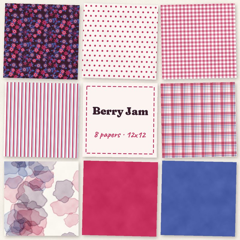 Preview of the Berry Jam Papers freebie