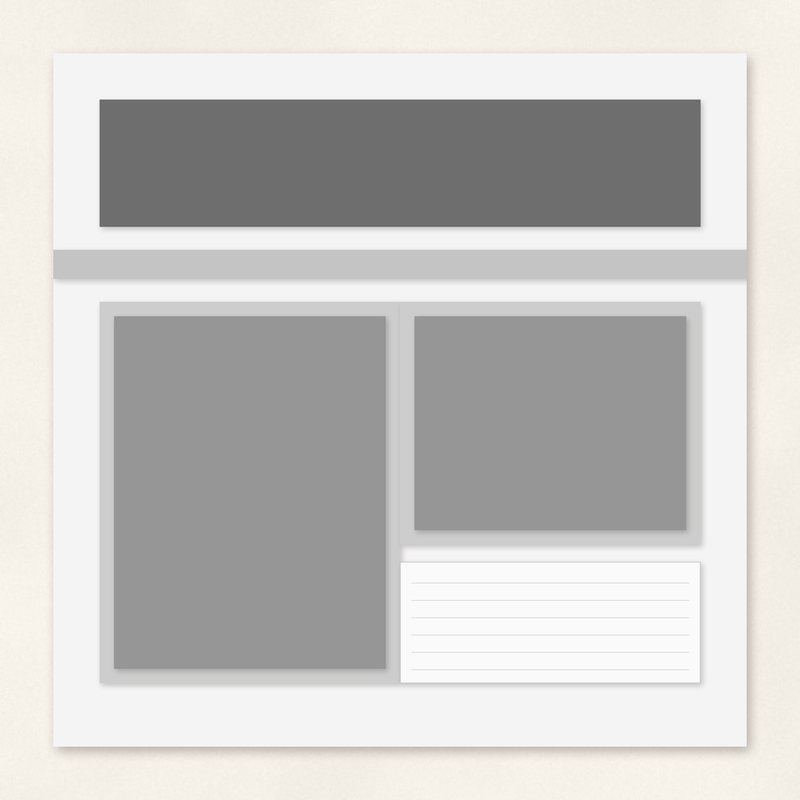 Preview of the Big Title Two Photos Template freebie