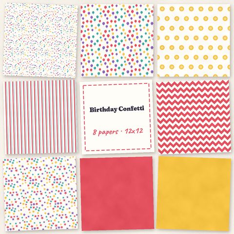 Preview of Birthday Confetti Papers