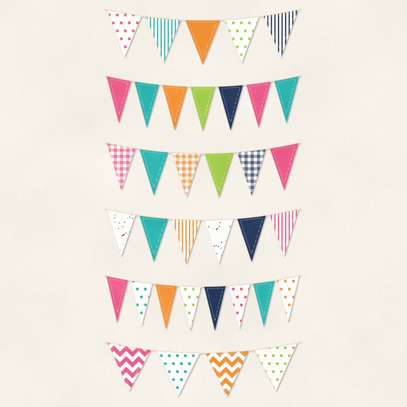 Preview of the Bunting Banners freebie