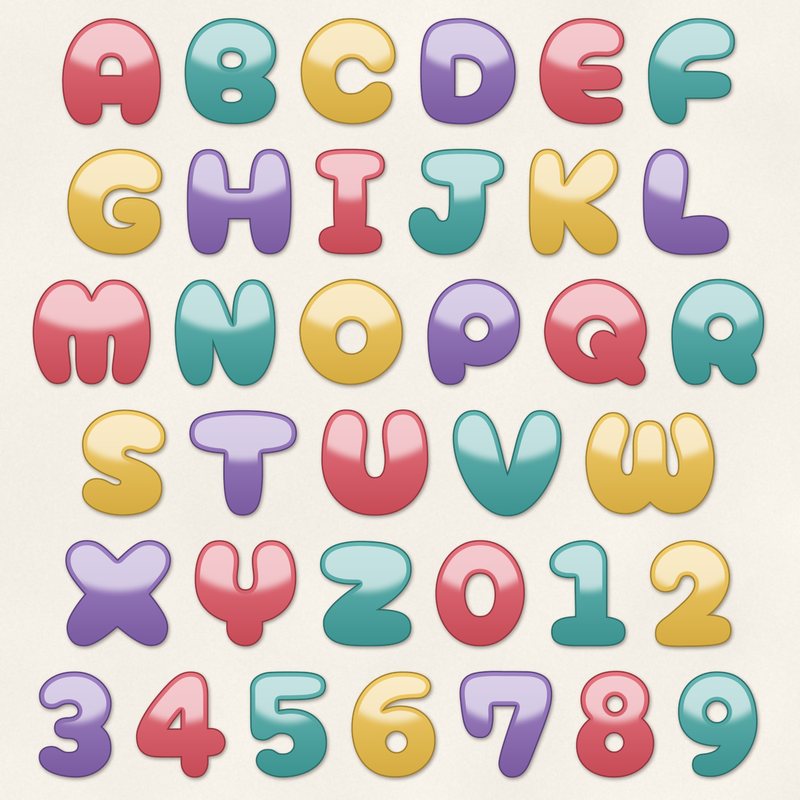 Preview of the Candy Gel Alphabet freebie