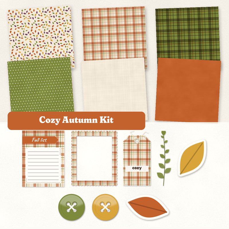 Preview of the Cozy Autumn Kit freebie