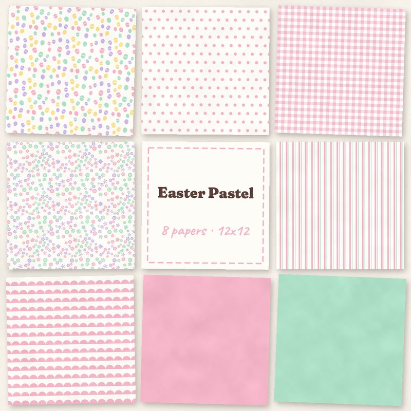 Preview of the Easter Pastel Papers freebie