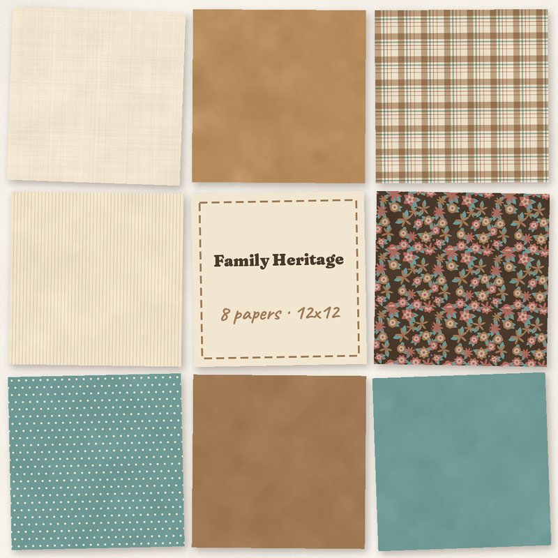 Preview of the Family Heritage Papers freebie