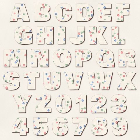 Preview of Floral Paper Cut Alphabet