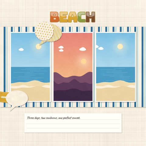 Example layout: Beach days