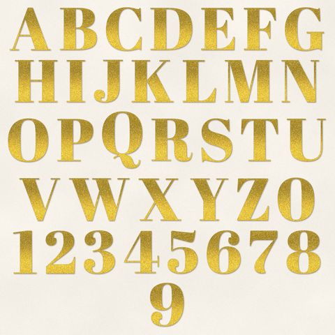 Preview of Gold Glitter Alphabet