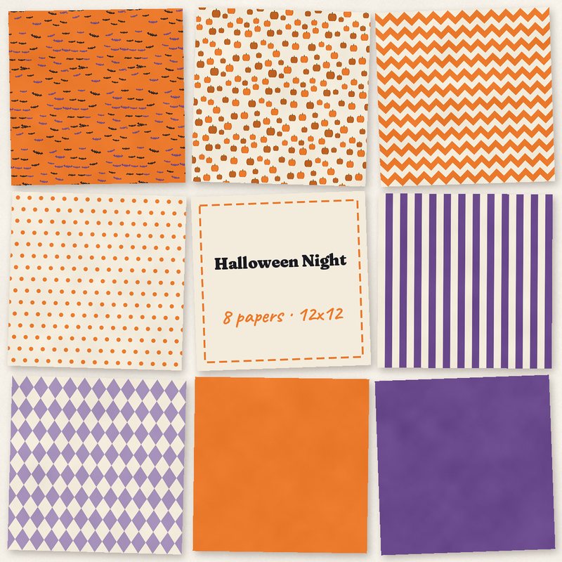 Preview of the Halloween Night Papers freebie