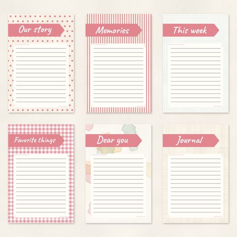 Preview of Journaling Cards 4x6