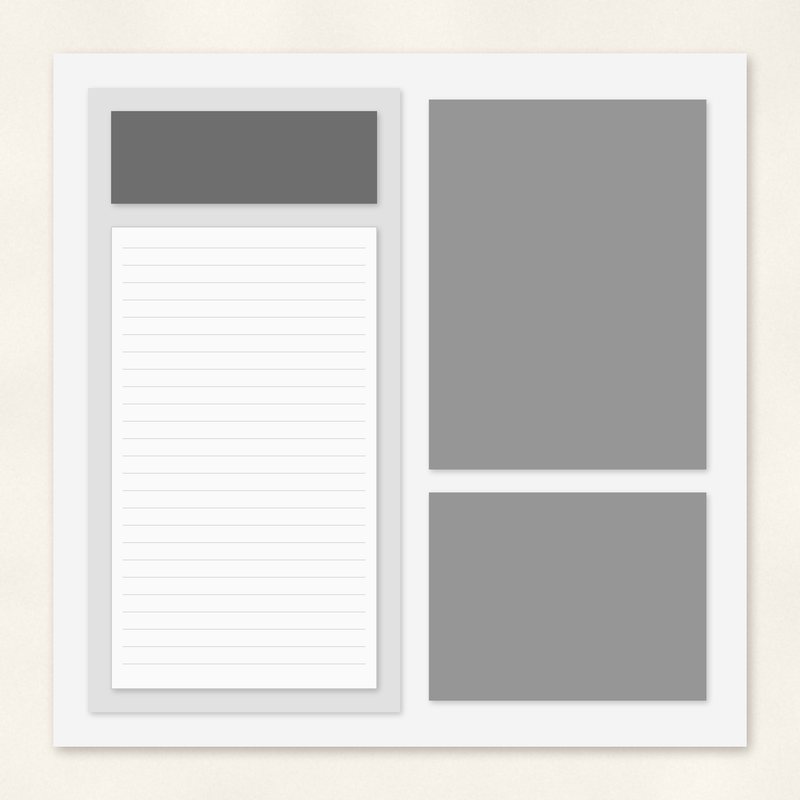 Preview of the Journaling Heavy Template freebie
