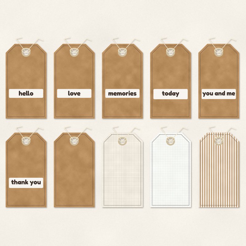Preview of the Kraft Tags and Twine freebie
