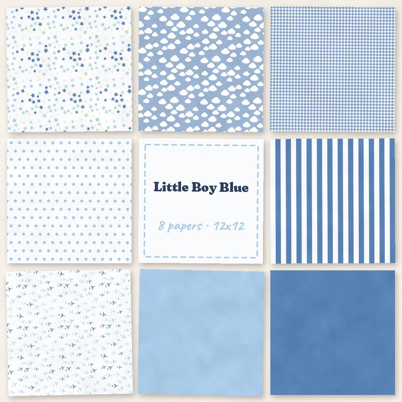 Preview of the Little Boy Blue Papers freebie