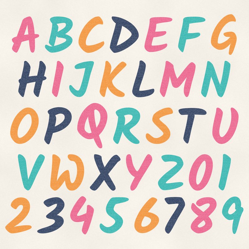 Preview of the Marker Doodle Alphabet freebie