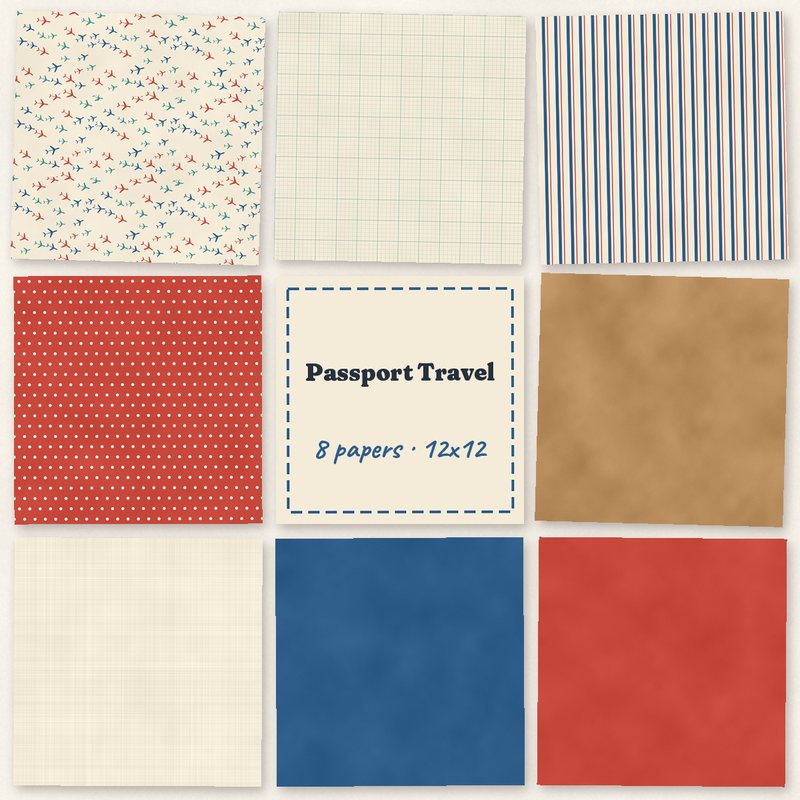 Preview of the Passport Travel Papers freebie