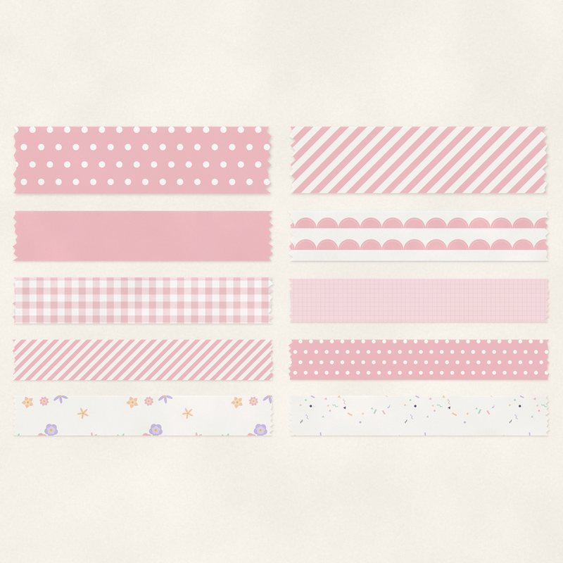 Preview of the Pastel Washi Tape freebie