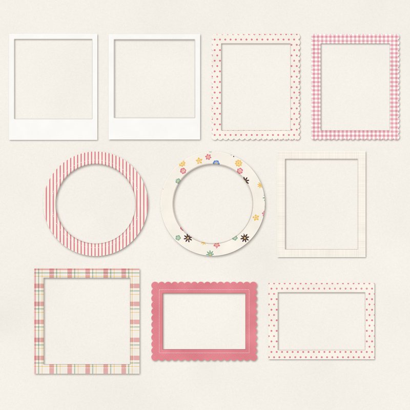 Preview of the Photo Frames Pack freebie