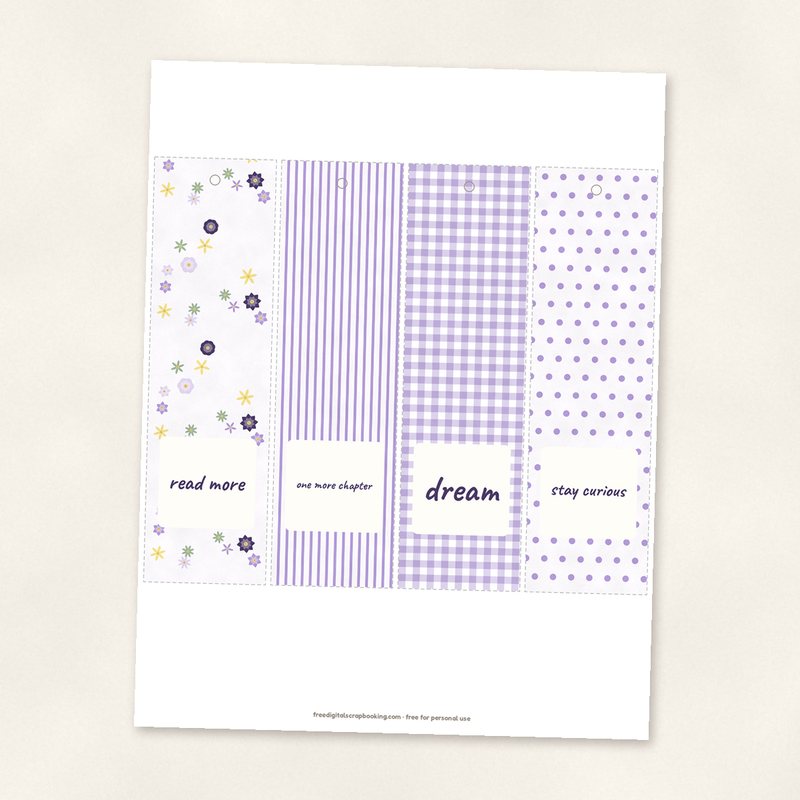 Preview of the Printable Bookmarks freebie