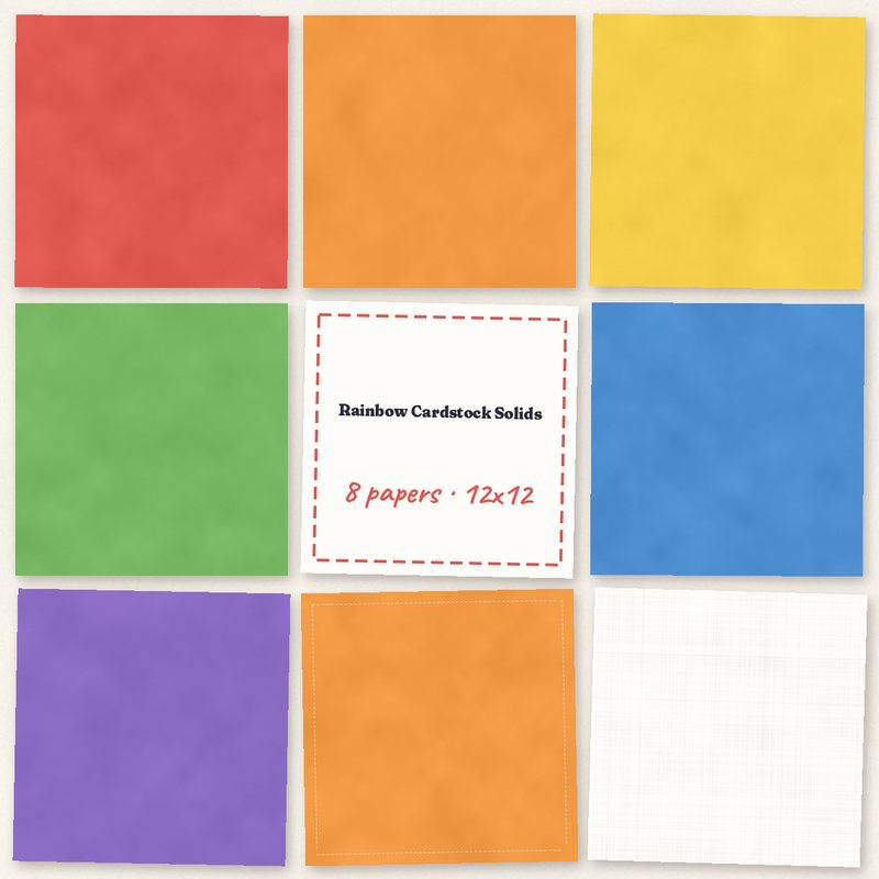 Preview of the Rainbow Cardstock Solids freebie