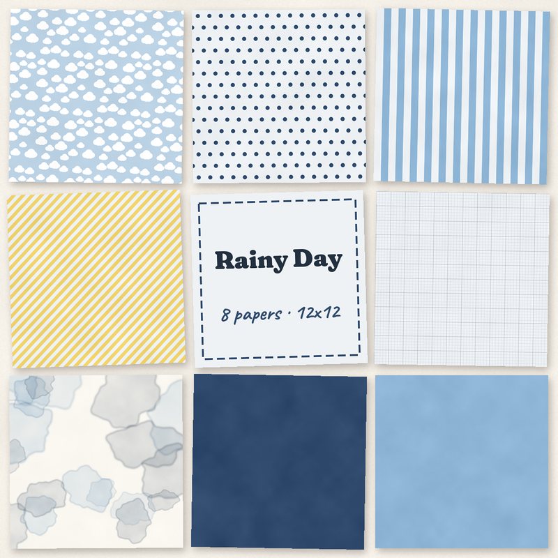 Preview of the Rainy Day Paper Pack freebie
