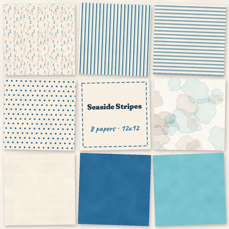 Preview of the Seaside Stripes Paper Pack freebie