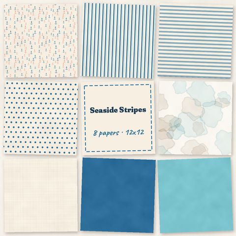 Preview of Seaside Stripes Paper Pack