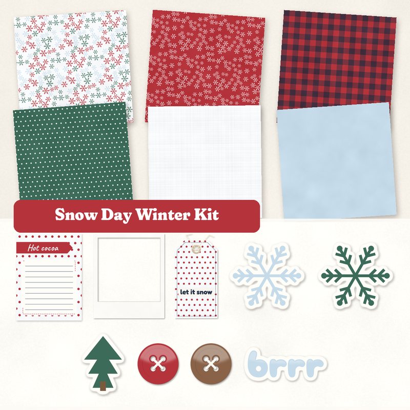 Preview of the Snow Day Winter Kit freebie