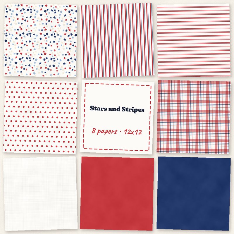 Preview of the Stars and Stripes Papers freebie
