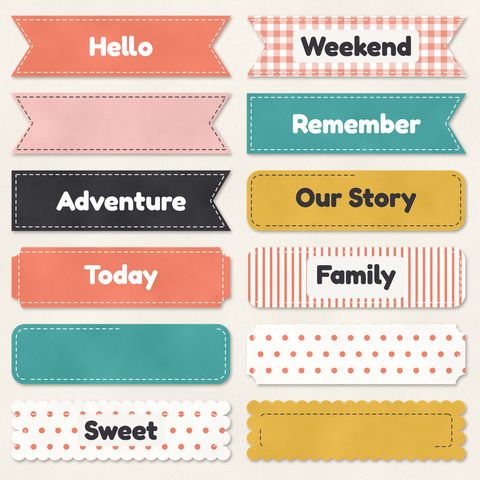 Preview of Stitched Labels Pack