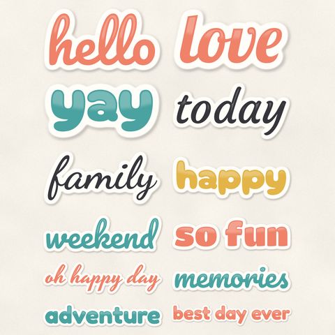 Preview of Word Art Stickers